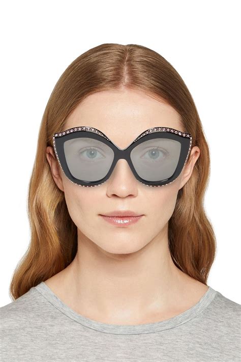 circle glasses gucci|Gucci oversized cat eye sunglasses.